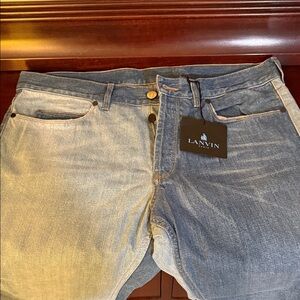Lanvin Dual-Tone Denim Jeans Size 34 NWT